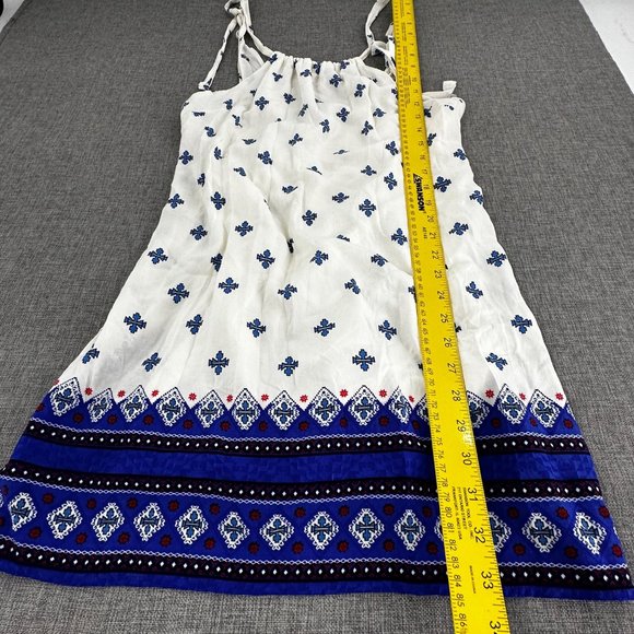 Lulu's‎ Mini Dress Relaxed Fit Blue & Ivory Sleeveless Small Lined Lightweight - Picture 6 of 15